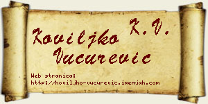 Koviljko Vučurević vizit kartica